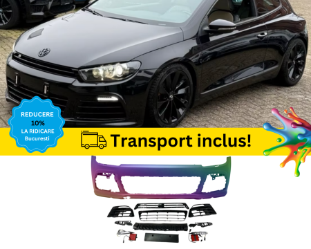 SCIROCCO 2008-2017 - Bara fata VW Scirocco R20-LOOK 2008-2014 Negru L041 vopsita