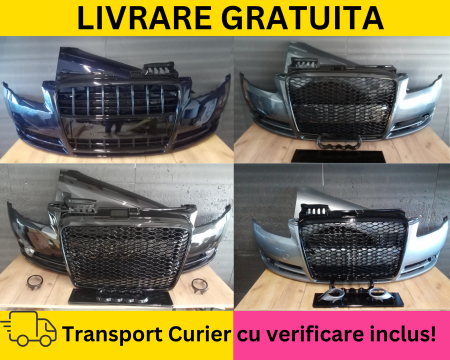 A4 B7 2004-2007 - Bara + Grila radiator + Aripa dreapta + Ornamente Proiectoare fata Audi A4 B7 2004-2007 Negru,Gri,Albastru,Verde la culoare VOPSITA