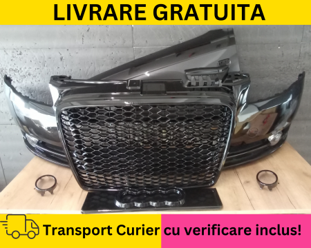 A4 B7 2004-2007 - Bara + Grila radiator + Aripa stanga + Ornamente Proiectoare fata Audi A4 B7 2004-2007 LZ7L Gri la culoare VOPSITA