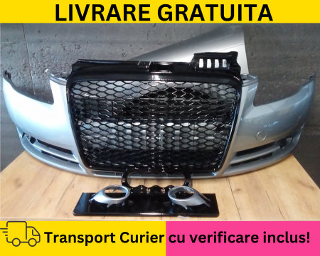 A4 B7 2004-2007 - Bara + Grila radiator + Aripa stanga + Ornamente Proiectoare fata Audi A4 B7 2004-2007 LY7G Gri la culoare VOPSITA