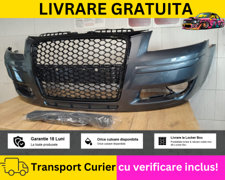 Bara + Grila radiator fagure fata Gri LX7Z Audi A3 8P 2005-2008 VOPSITA Tu alegi culoarea [1]