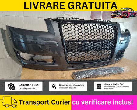 Bara + Grila radiator fagure fata Gri LX7Z Audi A3 8P 2005-2008 VOPSITA Tu alegi culoarea [2]