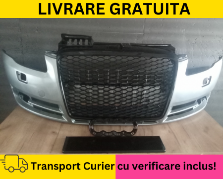 A4 B7 2004-2007 - Bara + Grila radiator fata Audi A4 B7 2004-2007 cu spalator far LY7G Gri la culoare VOPSITA