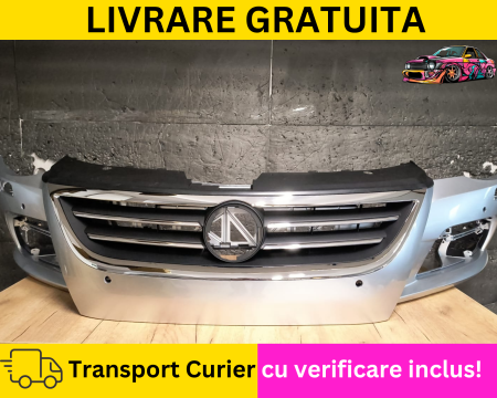 PASSAT CC 2008-2017 - Bara + Grila radiator fata Gri LA7W Volkswagen Passat CC 2008-2012 R-LINE cu spalator far, senzori Distronic VOPSITA Tu alegi culoarea