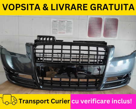 A4 B7 2004-2007 - Bara + Grila radiator fata VOPSITA LX7Z Gri Dolphin Audi A4 B7 2004-2007