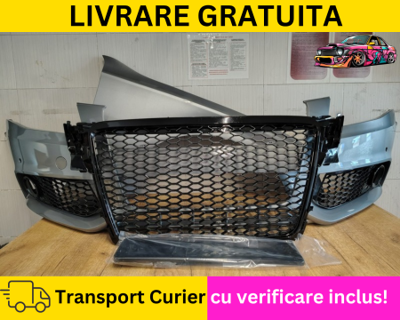 A4 B8 2007-2011 - Bara + Grile fagure + Aripa dreapta fata Gri LY7G Audi A4 B8 2007-2011 senzori parcare VOPSITA Tu alegi culoarea