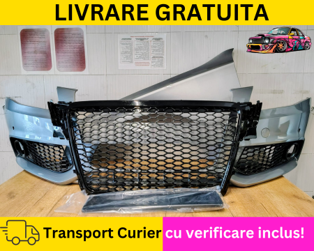 A4 B8 2007-2011 - Bara + Grile fagure + Aripa dreapta fata Albastru LX5X Audi A4 B8 2007-2011 senzori parcare VOPSITA Tu alegi culoarea