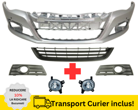 PASSAT CC 2008-2017 - Bara Grile fata cu proiectoare ceata VW Passat CC 2008-2012 LA7W Gri la culoare VOPSITA