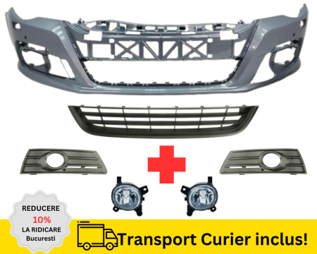 PASSAT CC 2008-2017 - Bara Grile fata cu proiectoare ceata VW Passat CC 2008-2012 LB5M Albastru la culoare VOPSITA