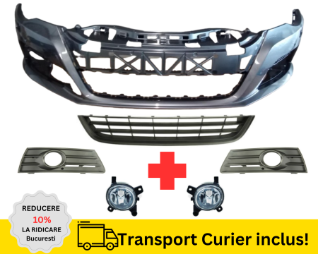 PASSAT CC 2008-2017 - Bara Grile fata cu proiectoare ceata VW Passat CC 2008-2012 LC7Z Gri la culoare VOPSITA