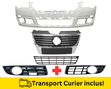 PASSAT B6 2005-2010 - Bara Grile fata VW Passat B6 2005-2010 LB9A Alba la culoare VOPSITA
