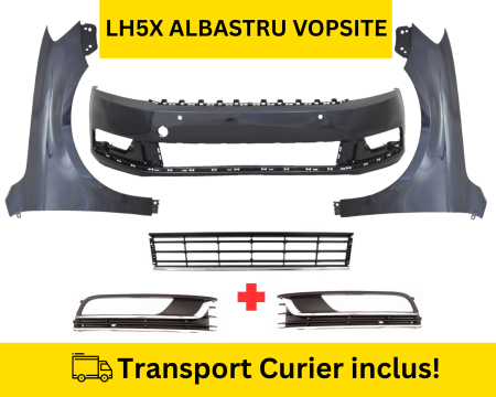 PASSAT B7 2010-2014 - Bara, Grile fata VW Passat B7 2010-2014 LH5X Albastru la culoare VOPSITA