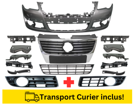 Bara + Grile + suporti fata Negru Gri Maro Alb Bej Albastru Auriu Verde VW Passat B6 2005-2010 VOPSITA TU Alegi culoarea [3]