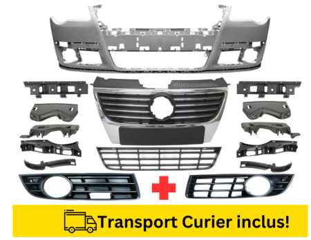 Bara + Grile + suporti fata Negru Gri Maro Alb Bej Albastru Auriu Verde VW Passat B6 2005-2010 VOPSITA TU Alegi culoarea [2]