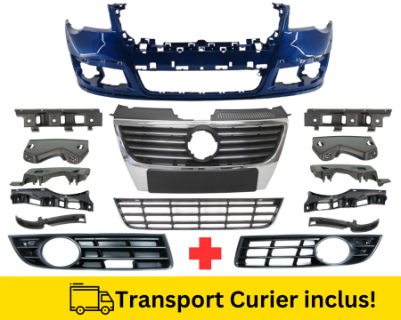 PASSAT B6 2005-2010 - Bara Grile, suporti fata VW Passat B6 2005-2010 LA5E Albastru la culoare VOPSITA