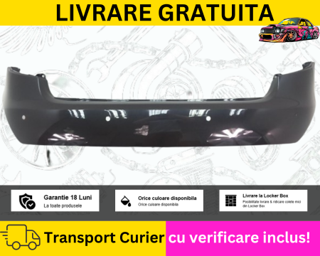 SKODA - Bara spate Negru F9R Skoda Fabia 5J 2007-2014 cu senzori parcare VOPSITA TU Alegi culoarea