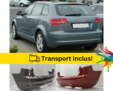 A3 8P 2003-2012 - Bara spate Audi A3 8P 2008-2012 FSL Cu Senzori parcare Negru Gri Albastru Alb Rosu Maro Galben vopsita la culoarea masini 