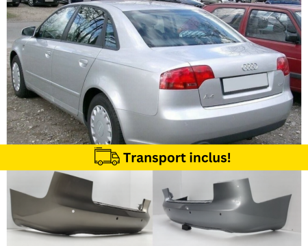 A4 B7 2004-2007 - Bara spate Audi A4 B7 2004-2007 cu senzori parcare Negru Gri Albastru Alb Rosu vopsita la culoarea masini