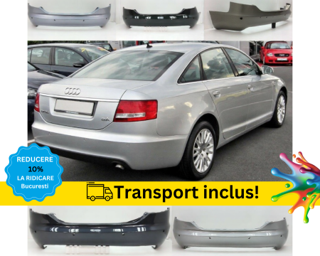 A6 C6 2003-2010 - Bara spate Audi A6 C6 4F 2003-2008 SEDAN CU SENZORI PARCARE Negru Gri Albastru Alb Verde Maro vopsita la culoarea masini 4F5807303AGRU