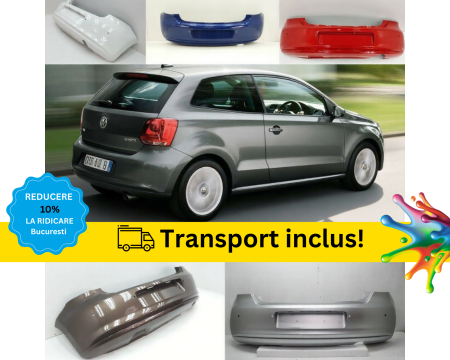 POLO 6R 2009-2017 - Bara Spate VW Polo 6R 2009-2014 cu senzori parcare Negru Gri Alb Albastru Verde Auriu Galben la culoarea masini vopsita