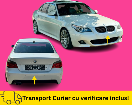 SERIA 5 E60 E61 2003-2010 - Bara fata + spate Pachet Exterior M BMW Seria 5 E60 2003-2010 300 Alba la culoare VOPSITE