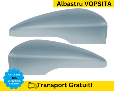 PASSAT B7 2010-2014 - Capace Oglinzi Volkswagen Passat B7 2010-2014 Albastru deschis LC7Z VOPSITE