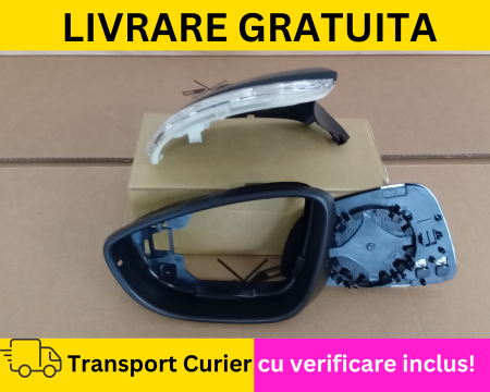 PASSAT CC 2008-2017 - Geam + Rama + Semnal Oglinda stanga VW Passat CC 2008-2012