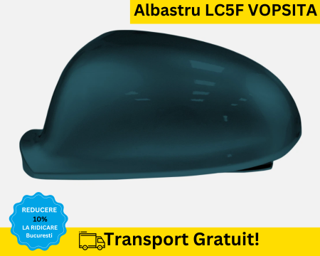 JETTA 2005-2010 - Carcasa Capac Oglinda stanga Volkswagen Golf 5 V, Plus, Plus, Jetta 3 2003-2014 Albastru LC5F VOPSITA