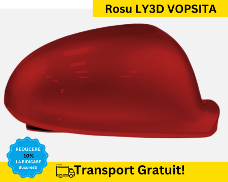 JETTA 2005-2010 - Carcasa Capac Oglinda dreapta Volkswagen Golf 5 V, Plus, Jetta 3 2003-2014 Rosu LY3D VOPSITA