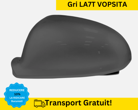 JETTA 2005-2010 - Carcasa Capac Oglinda stanga Volkswagen Golf 5 V, Plus, Plus, Jetta 3 2003-2014 Gri LA7T VOPSITA