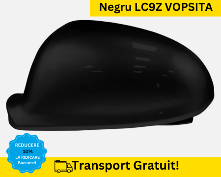 JETTA 2005-2010 - Carcasa Capac Oglinda stanga Volkswagen Golf 5 V, Plus, Plus, Jetta 3 2004-2014 Negru LC9Z VOPSITA
