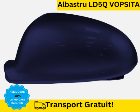JETTA 2005-2010 - Carcasa Capac Oglinda stanga Volkswagen Golf 5 V, Plus, Plus, Jetta 3 2003-2014 Albastru LD5Q VOPSITA