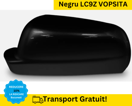 CAPACE OGLINZI - Carcasa Capac Oglinda stanga Volkswagen Passat B5 Bora Golf 4 Negru LC9Z VOPSITA