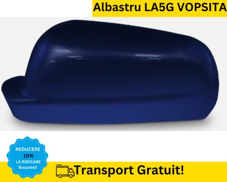 CAPACE OGLINZI - Carcasa Capac Oglinda stanga Volkswagen Passat B5 Bora Golf 4 Albastru LA5G VOPSITA