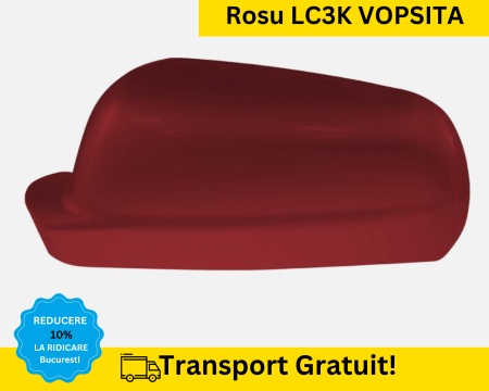 CAPACE OGLINZI - Carcasa Capac Oglinda stanga Volkswagen Passat B5 Bora Golf 4 Rosu LC3K VOPSITA