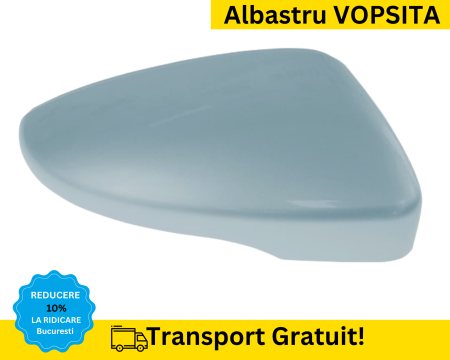 CAPACE OGLINZI - Carcasa Capac Oglinda dreapta Volkswagen Passat B7 2010-2014 Albastru deschis LC7Z VOPSITA