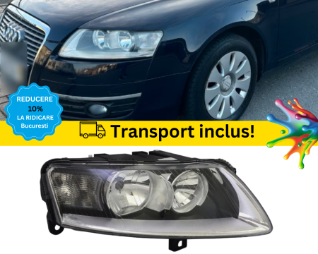 A6 C6 2003-2010 - Far Audi A6 C6 2004-2008 Halogen H7 H1 Dreapta