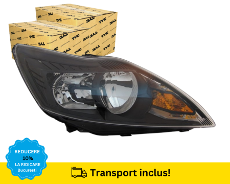 FOCUS MK2 2008-2011 - Far Ford Focus MK2 2008-2011 H7/H7 FUNDAL NEGRU Dreapta