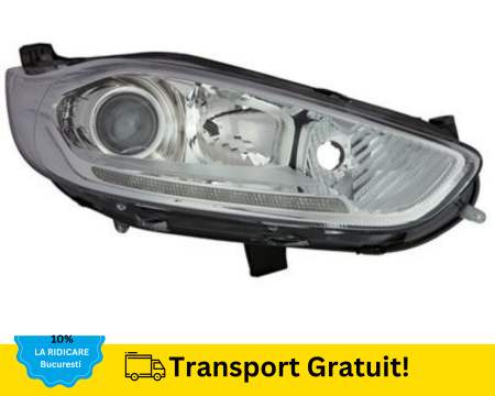 FIESTA MK7 2008-2017 - Far Dreapta LED Ford Fiesta MK7 2013-2017 H1 H7 fundal crom
