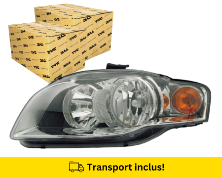 A4 B7 2004-2007 - Far Audi A4 B7 8E 2005-2007 H7 H7 stanga Halogen semnal portocaliu