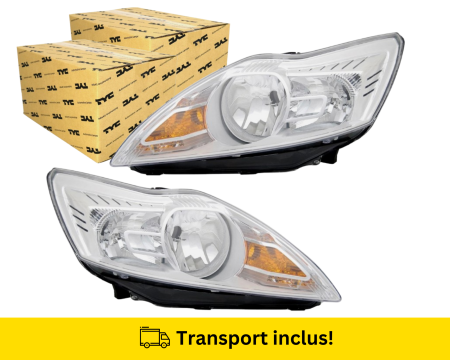 FOCUS MK2 2008-2011 - Faruri Ford Focus MK2 2008-2011 H7/H7 CROM Stanga + Dreapta