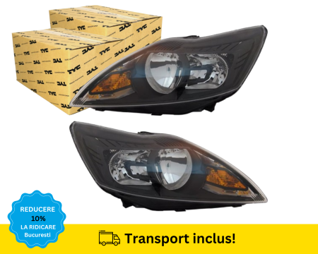 FOCUS MK2 2008-2011 - Faruri Ford Focus MK2 2008-2011 H7/H7 FUNDAL NEGRU Stanga + Dreapta