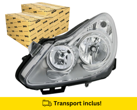 OPEL - Far Opel Corsa D 2006-2010 H1/H7 CROM Stanga