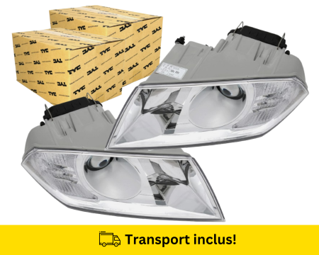 Faruri Skoda Octavia 2 2004-2008 H1 H7 Halogen cu lupa [1]