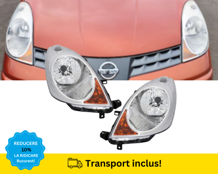 NOTE 2005-2013 - Faruri Nissan Note E11 2005-2008 H4 CROM Stanga + Dreapta