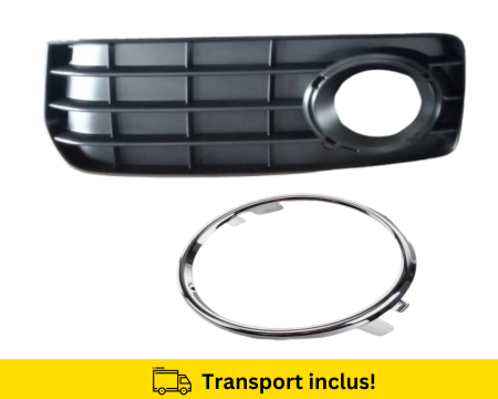 A5 2007-2016 - Grila Bara fata Audi A5 8T 2007-2011 S-LINE stanga cu inele cromate