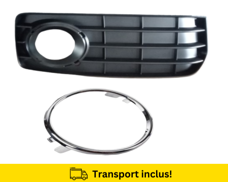 A5 2007-2016 - Grila Bara fata Audi A5 8T 2007-2011 S-LINE dreapta cu inele cromate
