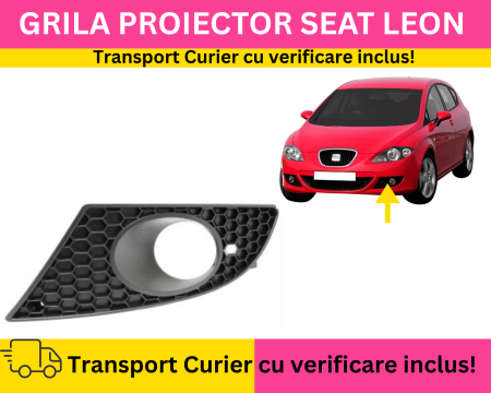 LEON 2005-2012 - Grila Bara fata proiector stanga Seat Leon 2005-2009