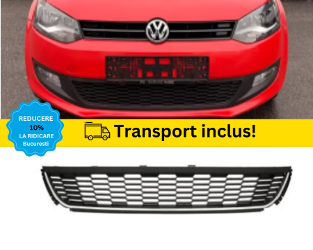 VOLKSWAGEN - Grila Bara Fata VW Polo 6R 2009-2014 cu bandou cromat
