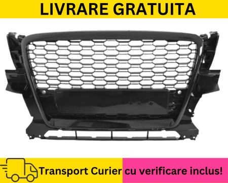 Q5 8R 2008-2017 - Grila Masca Radiator Audi Q5 2008-2012 Fagure Negru lucios